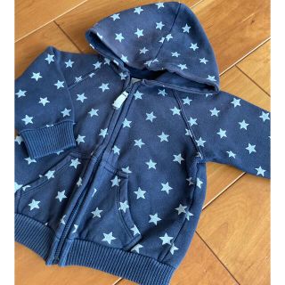 プチバトー(PETIT BATEAU)の【美品】プチバトー24m/86cm 星パーカー　男女兼用(カーディガン/ボレロ)