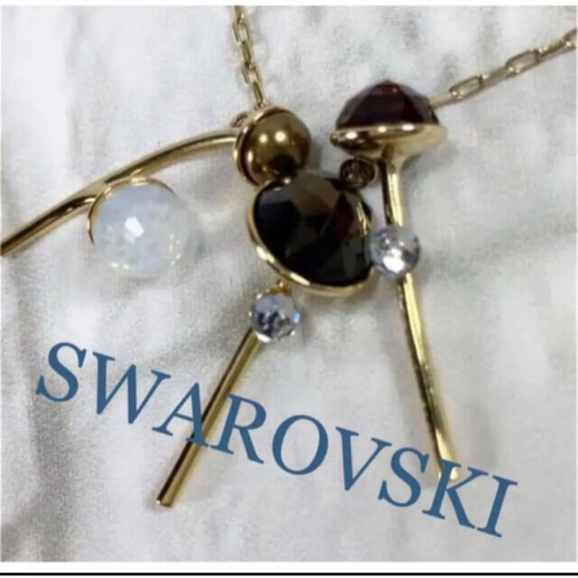 SWAROVSKI(スワロフスキー)の美品　スワロフスキー　SWAROVSKI 2連ネックレス　ペンダント レディースのアクセサリー(ネックレス)の商品写真