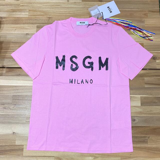 MSGM - 新品 MSGM エムエスジーエム ロゴTシャツ メンズ 半袖 M ピンク ...