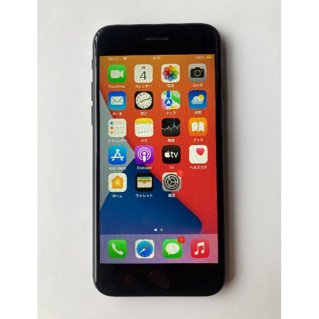 SIMフリー iPhone SE2 64GB 100% 黒 本体綺麗です背面傷