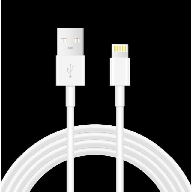 Apple(アップル)のiPhoneケーブル ライトニング充電ケーブル 純正品質 1本 1m 充電器 スマホ/家電/カメラのスマートフォン/携帯電話(バッテリー/充電器)の商品写真