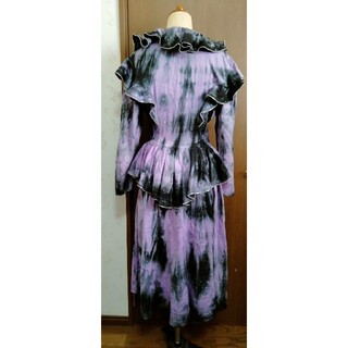 MAICK HAROLD PARIS TM　ロング　ドレス　ワンピース　紫×黒