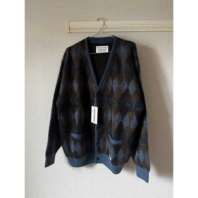 メンズWACKO MARIA DIAMOND MOHAIR KNIT CARDIGAN