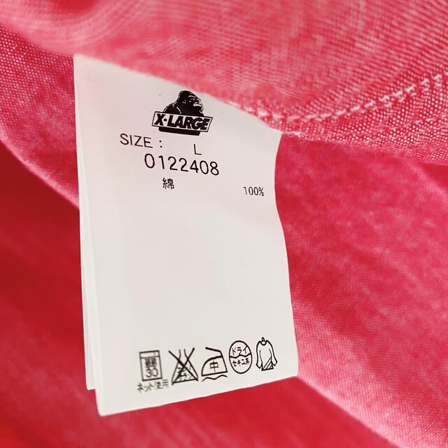 XLARGE(エクストララージ)の【美品】X-LARGE エクストララージ　ワークシャツ　七分袖　刺繍ワッペン メンズのトップス(シャツ)の商品写真