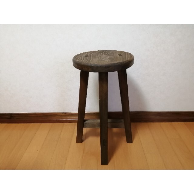 木製スツール　高さ52cm　丸椅子　stool インテリア/住まい/日用品の椅子/チェア(スツール)の商品写真