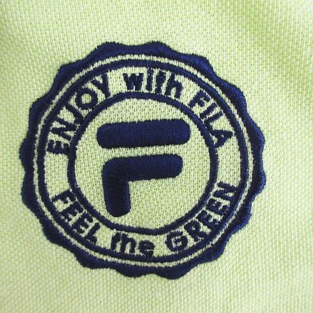 FILA(フィラ)のフィラ FILA GOLF ポロシャツ 半袖 ロゴ 刺繍 LL イエロー スポーツ/アウトドアのゴルフ(ウエア)の商品写真