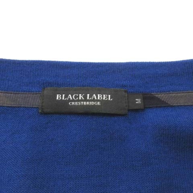 BLACK LABEL CRESTBRIDGE(ブラックレーベルクレストブリッジ)のブラックレーベルクレストブリッジ カーディガン チェック Vネック M ブルー メンズのトップス(カーディガン)の商品写真