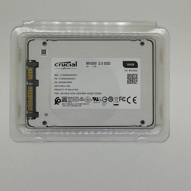 Crucial クルーシャル SSD 500GB CT500MX500SSD1