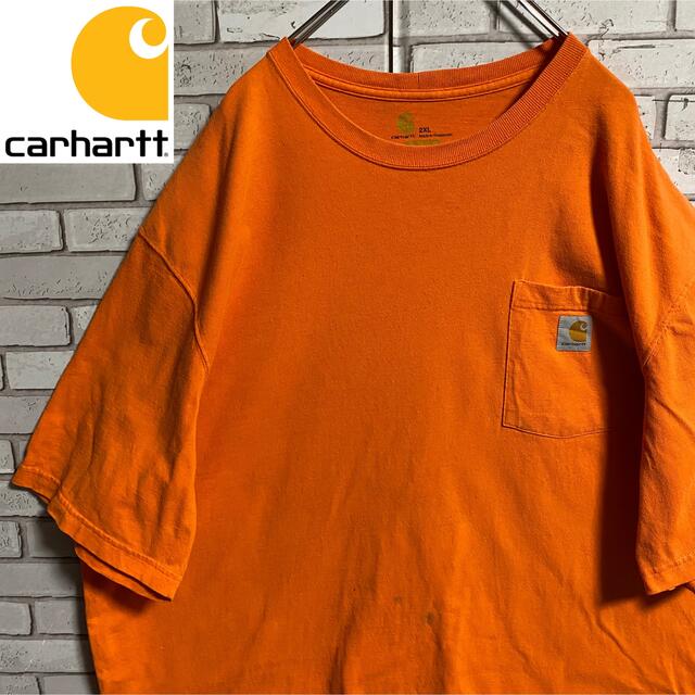 carhartt(カーハート)の90s 古着 カーハート 2XL ロゴタグ ポケット ビッグシルエット ゆるだぼ メンズのトップス(Tシャツ/カットソー(半袖/袖なし))の商品写真