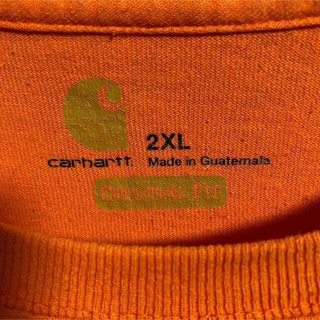 carhartt(カーハート)の90s 古着 カーハート 2XL ロゴタグ ポケット ビッグシルエット ゆるだぼ メンズのトップス(Tシャツ/カットソー(半袖/袖なし))の商品写真