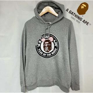 アベイシングエイプ(A BATHING APE)のBAPE エイプ　レア　YEAR OF THE MOUSE パーカー　XL(パーカー)