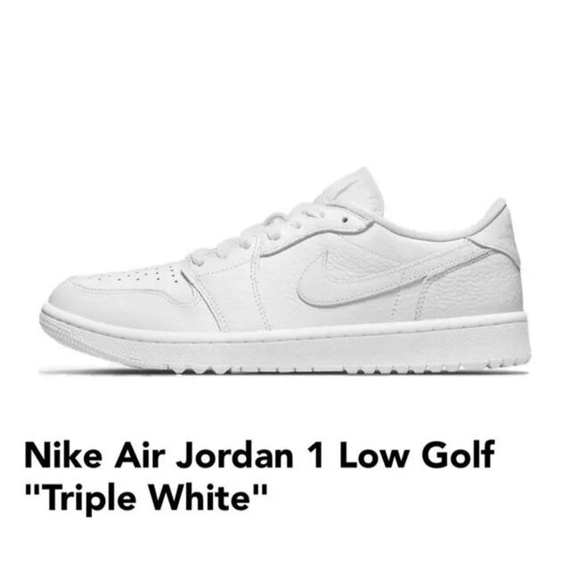 ラウンド Golf 1 Jordan Air Nike - NIKE Triple 27cm White シューズ