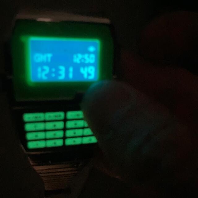 CASIO(カシオ)の美品希少超人気カラー　CASIO データバンク　DBC-1500 ライムグリーン メンズの時計(腕時計(デジタル))の商品写真