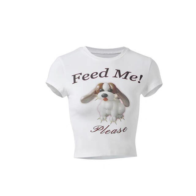[Nodress]新発売　犬　Feed Me! Tシャツ