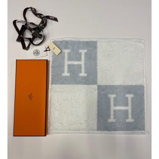 エルメス(Hermes)のHERMES ハンドタオル ブルー(ハンカチ)