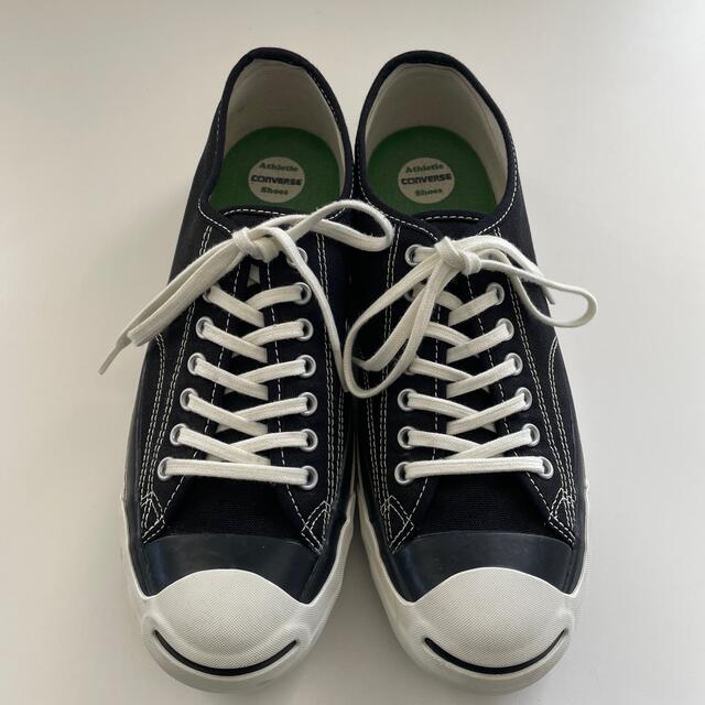靴/シューズコンバース  ジャックパーセル　白×黒　27cm   US8.5