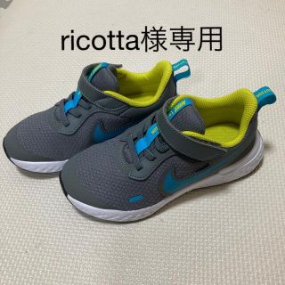 ナイキ(NIKE)のNIKE（ナイキ） レボリューション5   グレー×ブルー　17cm  【美品】(スニーカー)