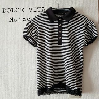 DOLCE VITA ボーダー トップス Msize(シャツ/ブラウス(半袖/袖なし))