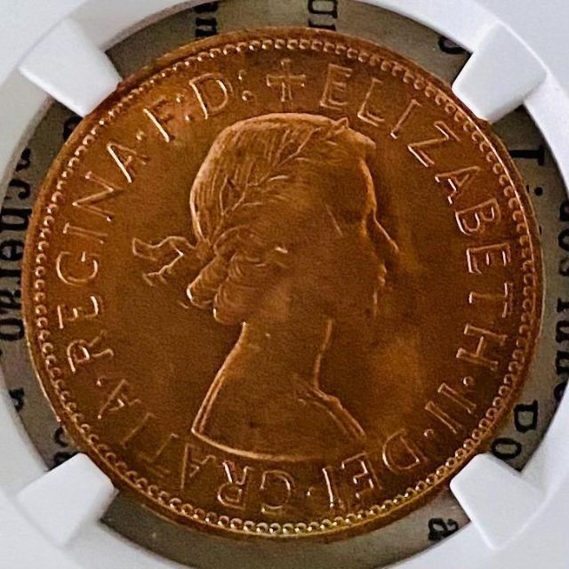 ★NGC★1967 MS66 イギリス 銅貨 ペニー ハイグレード4銅重量