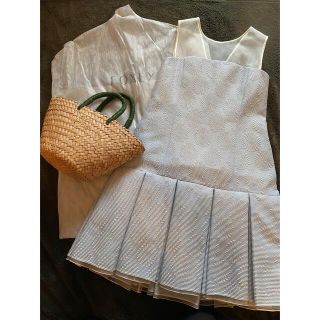 フォクシー(FOXEY) ひざ丈ワンピース(レディース)(シースルー)の通販