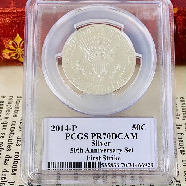 ★PCGS★2014 PR70 DCAM アメリカ 銀貨 50セント ケネディー