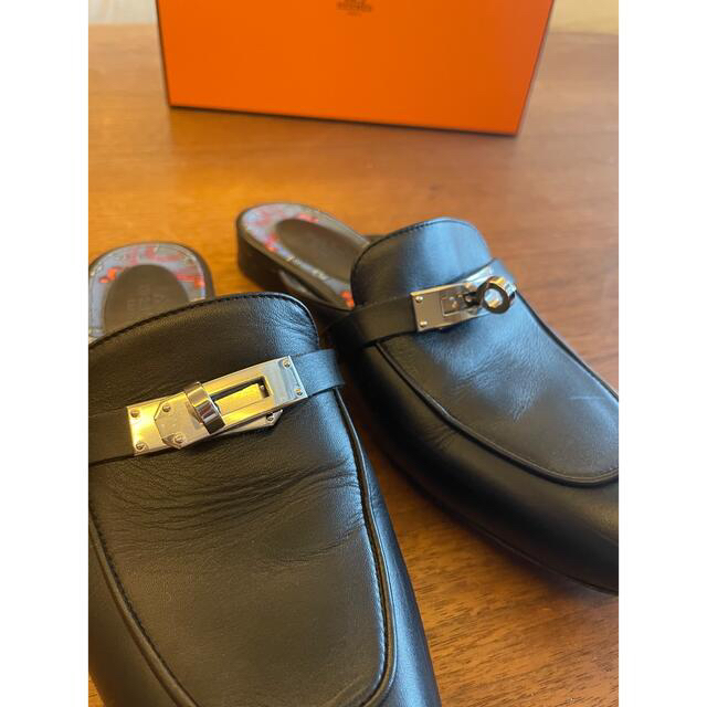HERMES エルメス スリッポン mules フラット ケリーバックル Hermes エルメス オズ ミュール スリッポン 35
