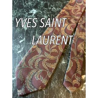 イヴサンローランボーテ(Yves Saint Laurent Beaute)のイヴサンローラン YVES SAINT LAURENT ネクタイ シルク 赤茶(ネクタイ)