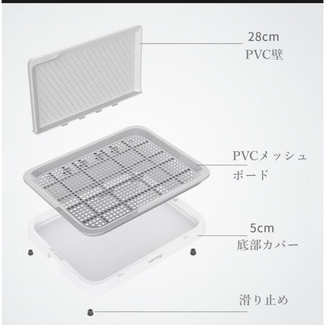Richell(リッチェル)の犬用トイレトレー 犬のトイレ 犬  小型犬 中型犬 メッシュ付  ホワイト  その他のペット用品(犬)の商品写真