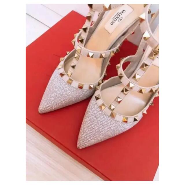 週末限定直輸入♪ VALENTINO スタッズパンプス ピンク - 通販 - www