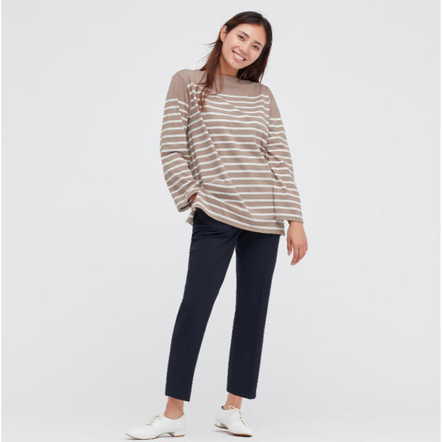 UNIQLO(ユニクロ)の【新品】UNIQLO💗ボーダーオーバーサイズT 長袖 レディースのトップス(Tシャツ(長袖/七分))の商品写真