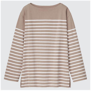 ユニクロ(UNIQLO)の【新品】UNIQLO💗ボーダーオーバーサイズT 長袖(Tシャツ(長袖/七分))