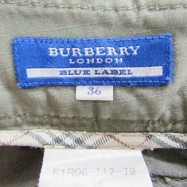 BURBERRY BLUE LABEL(バーバリーブルーレーベル)のBURBERRYブルーレーベル▼カーゴパンツ▼サイズ36▼ウエスト約74cm レディースのパンツ(ワークパンツ/カーゴパンツ)の商品写真