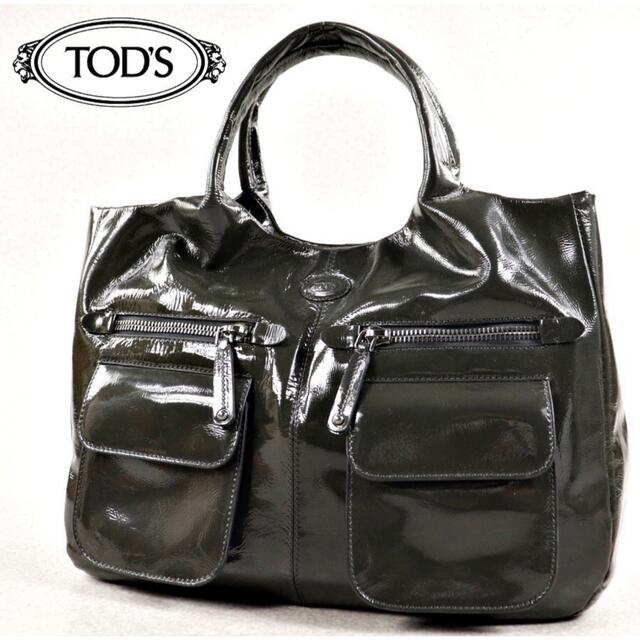 TOD’S/トッズ★超々最高級エナメルレザーバッグ★USED★価格18万円★