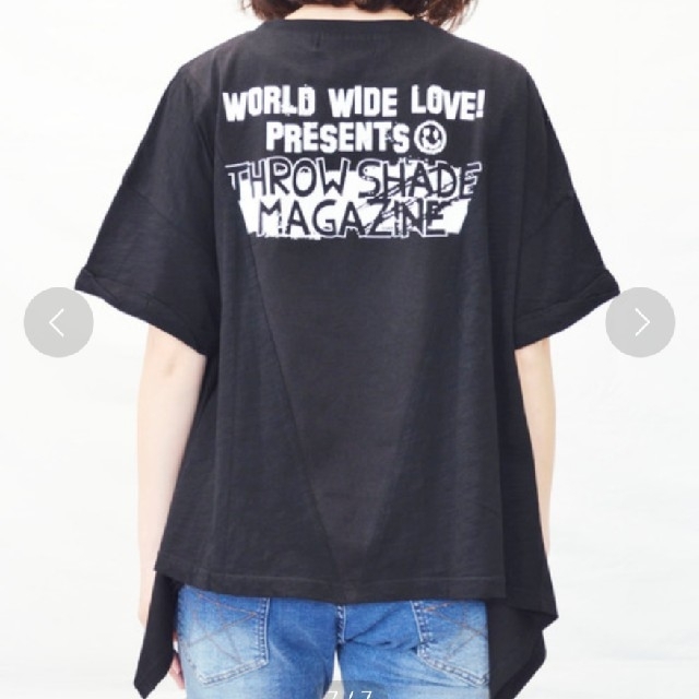 WORLD WIDE LOVE!(ワールドワイドラブ)の【美品】WORLD WIDE LOVE! チュニックTシャツ(1) レディースのトップス(Tシャツ(半袖/袖なし))の商品写真