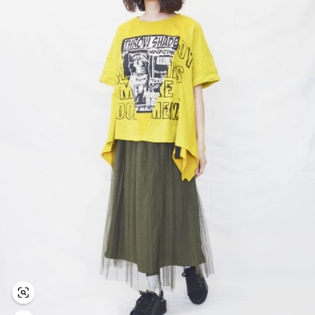 WORLD WIDE LOVE!(ワールドワイドラブ)の【美品】WORLD WIDE LOVE! チュニックTシャツ(1) レディースのトップス(Tシャツ(半袖/袖なし))の商品写真