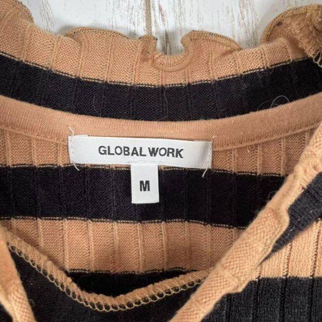 GLOBAL WORK(グローバルワーク)の【GLOBAL WORK】ボーダー柄セーター（M）ニット レディースのトップス(カットソー(長袖/七分))の商品写真