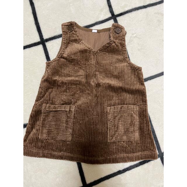 コーデュロイ　ワンピース キッズ/ベビー/マタニティのキッズ服女の子用(90cm~)(パンツ/スパッツ)の商品写真