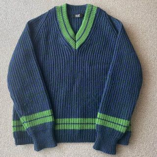 1999秋冬RAFSIMONS フロントアラン編みVネックニット