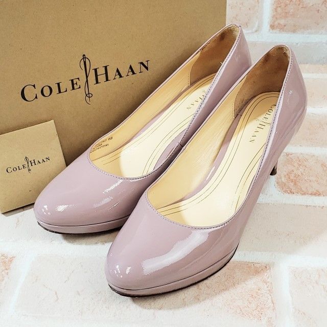 Cole Haan(コールハーン)のコールハーン ☆ エナメルレザー パンプス 6B ピンク系 レディースの靴/シューズ(ハイヒール/パンプス)の商品写真