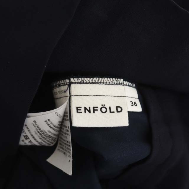 ENFOLD(エンフォルド)のエンフォルド ENFOLD ハイウエスト ショートパンツ ハーフパンツ 36 紺 レディースのパンツ(ショートパンツ)の商品写真