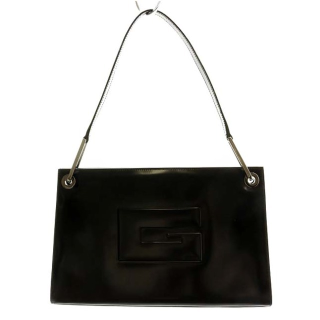グッチ GUCCI ワンショルダーバッグ レザー ロゴ 型押し 黒 ブラック グッチ GUCCI ワンショルダーバッグ レザー ロゴ 型押し 黒 ブラック