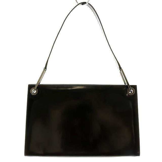 グッチ GUCCI ワンショルダーバッグ レザー ロゴ 型押し 黒 ブラック グッチ GUCCI ワンショルダーバッグ レザー ロゴ 型押し 黒 ブラック