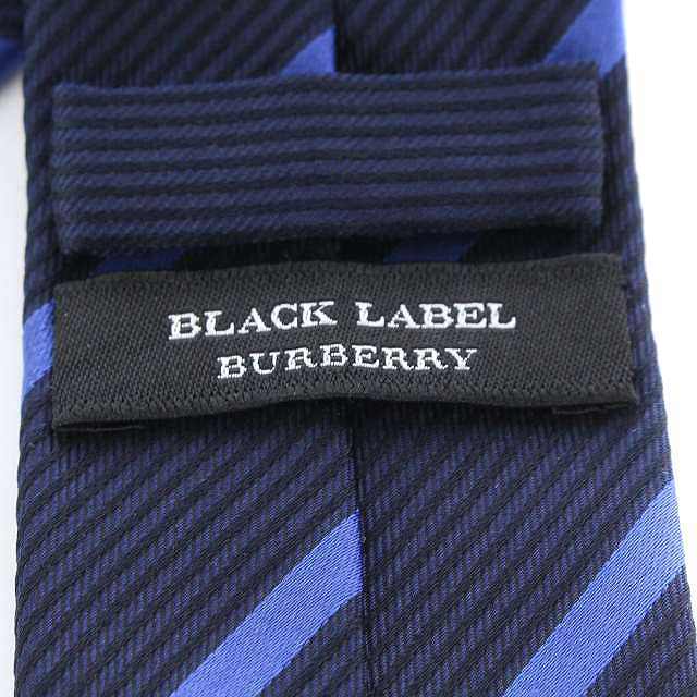 BURBERRY BLACK LABEL(バーバリーブラックレーベル)のバーバリーブラックレーベル ネクタイ ナロー レジメンタルストライプ 絹 紺 青 メンズのファッション小物(ネクタイ)の商品写真