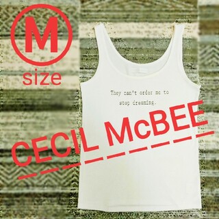 セシルマクビー(CECIL McBEE)のCECIL McBEE トップス　レディース　Mｻｲｽﾞ　白(カットソー(半袖/袖なし))