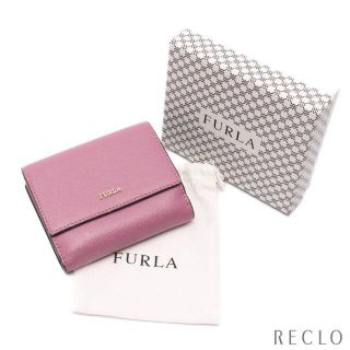 フルラ(Furla)のWホック財布 二つ折り財布 レザー ライトパープル ロゴ(財布)