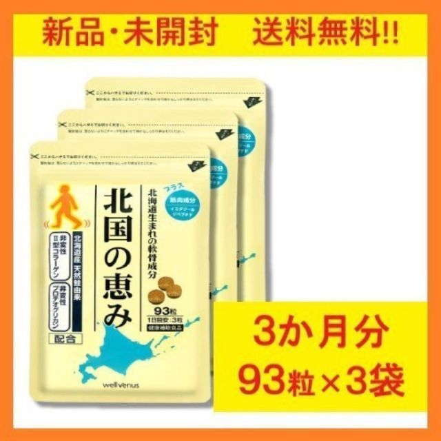 北国の恵み ９３粒×３袋（３か月分）新品未開封ウェルヴィーナス北国の