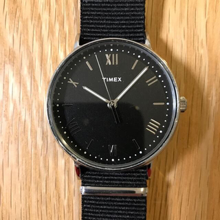 タイメックス(TIMEX)のタイメックス　ビッグイージーリーダー　ローマン　ブラックダイヤル　ノンデイト(腕時計(アナログ))