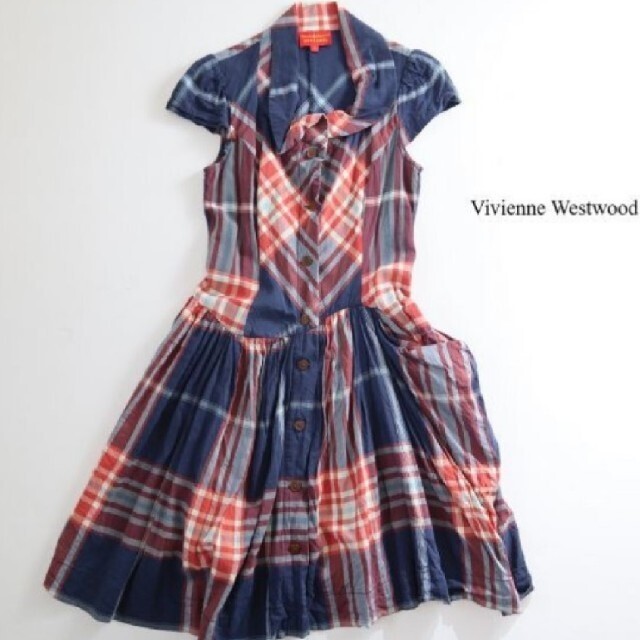 Vivienne Westwood(ヴィヴィアンウエストウッド)の【VW】変形シャツ ワンピース レディースのワンピース(ひざ丈ワンピース)の商品写真