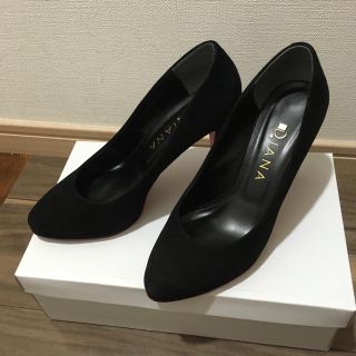 ダイアナ(DIANA)のダイアナ スエードパンプス 黒(ハイヒール/パンプス)