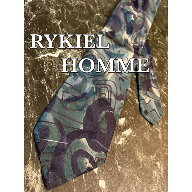 RYKIEL HOMME(リキエルオム)のリキエルオム RYKIEL HOMME ネクタイ 総柄 絹 シルク 緑 グリーン メンズのファッション小物(ネクタイ)の商品写真